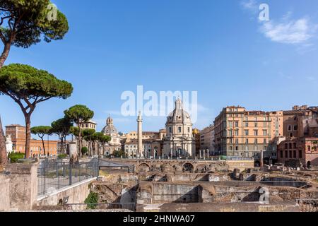Blick auf das forum romanum in Rom, Italien Stockfoto