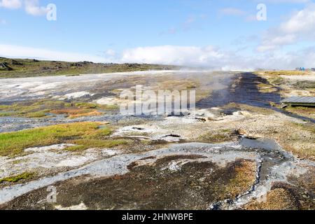 Hveravellir heiße Quellen, Island. Hochland von Island Stockfoto