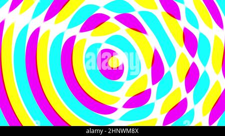 Abstrakt bunten Kreis mit hypnotischen Spinning-Bewegung, Computer generiert. 3d-Rendering von Vortex-Hintergrund Stockfoto