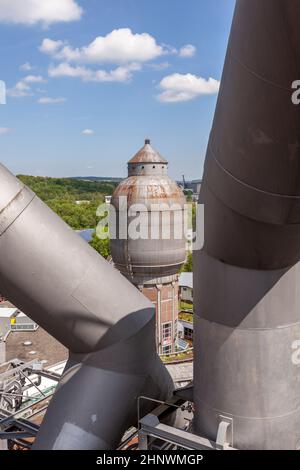 Alte Eisenwerke Denkmäler aus dem späten 20th. Jahrhundert Stockfoto