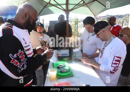 Los Angeles, Ca. 12th. Februar 2022. Atmosphäre beim Quality Control Superbowl Brunch im Highlight Room top des Dream Hotels 12. Februar 2022 in Hollywood, Kalifornien. Bildnachweis: Walik Goshorn/Mediapunch/Alamy Live News Stockfoto