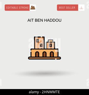 AIT ben haddou einfaches Vektorsymbol. Stock Vektor