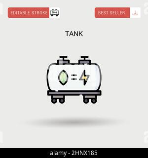 Einfaches Vektorsymbol für den Tank. Stock Vektor