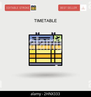 Einfaches Vektor-Symbol für den Zeitplan. Stock Vektor