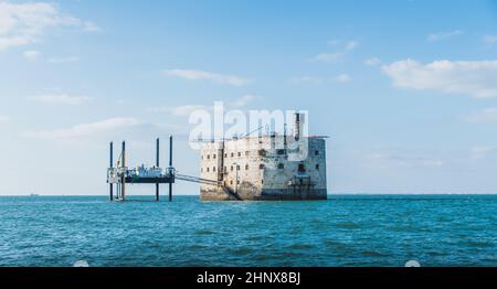 Le Fort Boyard dans l'embouchure de la Charente en France Stockfoto