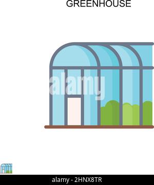 Einfaches Vektor-Symbol für Gewächshaus. Illustration Symbol Design-Vorlage für Web mobile UI-Element. Stock Vektor