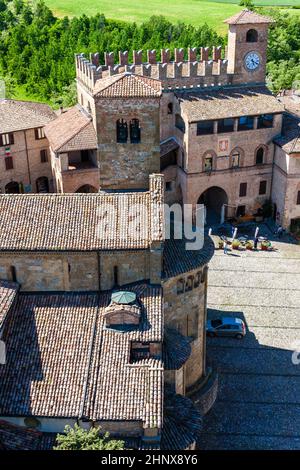 Castell Arquato in Nord Italien Stockfoto