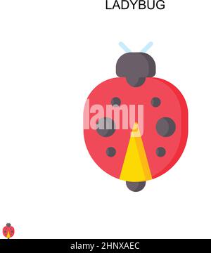 Ladybug einfaches Vektorsymbol. Illustration Symbol Design-Vorlage für Web mobile UI-Element. Stock Vektor