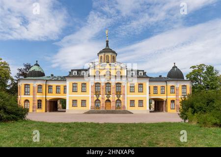 Das barocke Schloss Belvedere wurde für Hausfeste in Weimar, Thüringen, erbaut Stockfoto