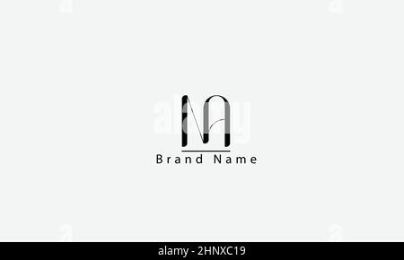 NA UND N Eine abstrakte Vektor-Logo-Monogramm-Vorlage Stock Vektor