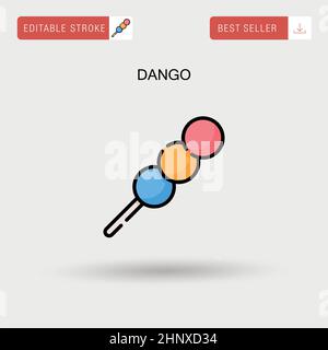 Einfaches Vektorsymbol „Dango“. Stock Vektor