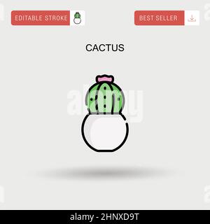Einfaches Vektor-Symbol für Kaktus. Stock Vektor