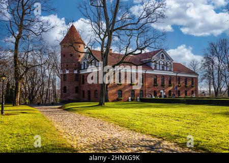 gotische Renaissance-Residenz des Schlosses Raudondvaris. Stockfoto