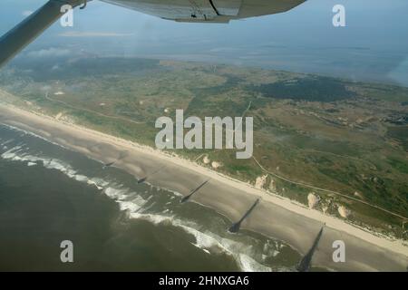 Ariail Blick über die Dünen in den Niederlanden Stockfoto