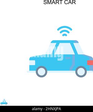 Smart Car einfaches Vektor-Symbol. Illustration Symbol Design-Vorlage für Web mobile UI-Element. Stock Vektor