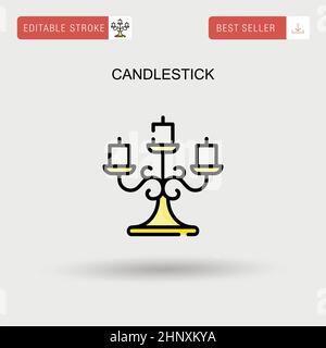 Candlestick einfaches Vektor-Symbol. Stock Vektor