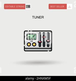 Einfaches Vektorsymbol für Tuner. Stock Vektor