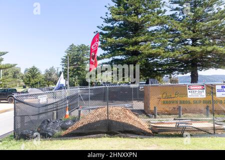 Abriss des Boathouse-Restaurants und Cafés in Palm Beach, Sydney Northern Beaches, NSW, Australien, wird als Joey umgebaut Stockfoto