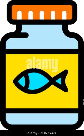 Flaches Softgel-Symbol. Orale Dosierung Medizin. Kapseln mit weicher Gelatine. Omega 3 drei Fischöl. Umreißen Sie die farblich anpassbare Illustration. Symbol für Konturfarbe Stock Vektor