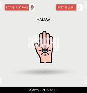 Einfaches Vektor-Symbol von Hamsa. Stock Vektor