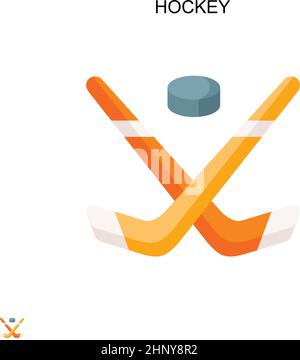 Einfaches Vektor-Symbol für Hockey. Illustration Symbol Design-Vorlage für Web mobile UI-Element. Stock Vektor