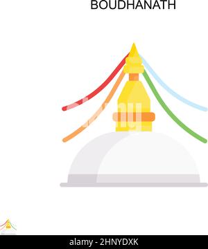 Einfaches Vektorsymbol von Boudhanath. Illustration Symbol Design-Vorlage für Web mobile UI-Element. Stock Vektor