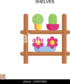 Regale einfaches Vektor-Symbol. Illustration Symbol Design-Vorlage für Web mobile UI-Element. Stock Vektor