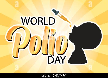 World Polio Day Typografie Design Illustration Stock Vektor