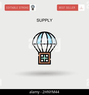 Einfaches Vektorsymbol für Verbrauchsmaterial. Stock Vektor