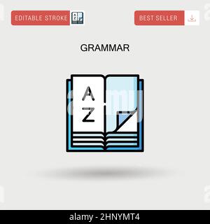 Einfaches Vektorsymbol für Grammatik. Stock Vektor
