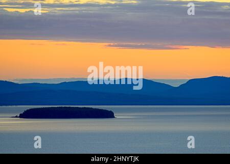 Blick auf den See Siljan vom Tällberg Stockfoto