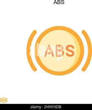 Einfaches ABS-Vektorsymbol. Illustration Symbol Design-Vorlage für Web mobile UI-Element. Stock Vektor