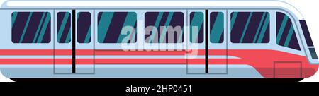 U-Bahn-Symbol. Eisenbahnlokomotive. Eisenbahnverkehr Stock Vektor