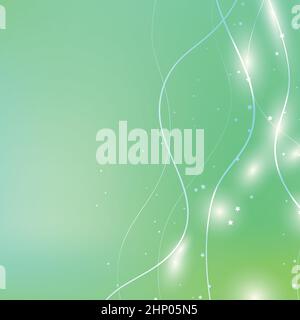 Abstrakter, farbenfroher Hintergrund mit hellen Linien, Sternen, gradienten Wellen, geometrischen Formen, dynamischen Formen. Design für Poster, Banner, Karte. Vektor Stock Vektor