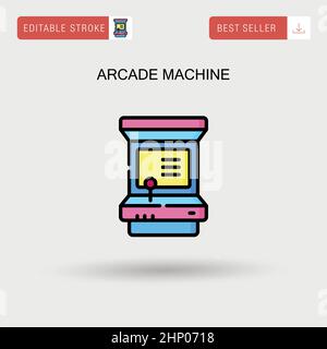 Arcade-Maschine einfaches Vektor-Symbol. Stock Vektor