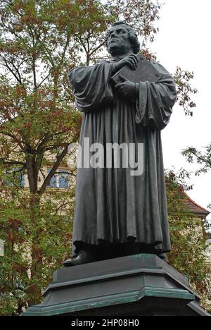 Lutherdenkmal in Eisenach, Deutschland, am Karlsplatz Stockfoto