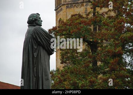 Lutherdenkmal in Eisenach, Deutschland, am Karlsplatz Stockfoto