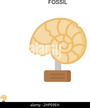 Fossil einfaches Vektor-Symbol. Illustration Symbol Design-Vorlage für Web mobile UI-Element. Stock Vektor