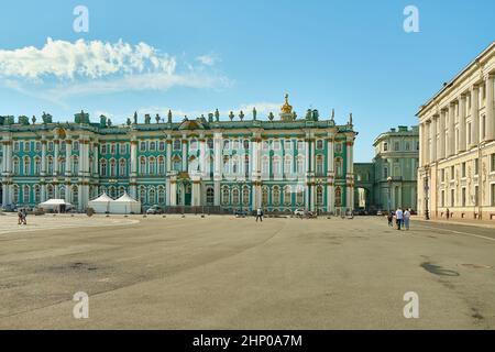 Saint-Petersburg, Russland - 07. Jun 2021: Winterpalast Stockfoto