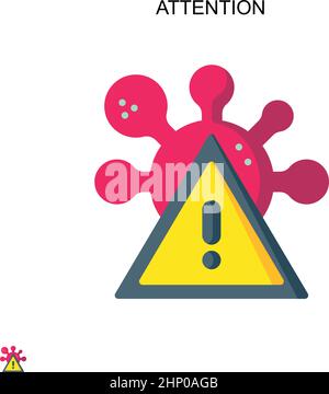 Achtung einfaches Vektorsymbol. Illustration Symbol Design-Vorlage für Web mobile UI-Element. Stock Vektor