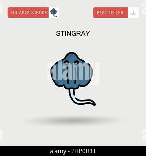 Stingray einfaches Vektorsymbol. Stock Vektor