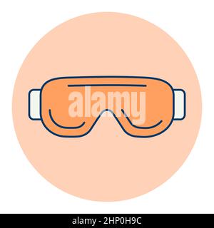 Biologiebrille Augenschutz isoliertes Vektorsymbol. Brille für wissenschaftliche Labore. Schild „Medizin“. Graph Symbol für medizinische Website und Apps Design, Logo, a Stockfoto