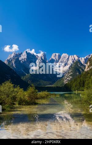 Lago di Landro (Dürrensee), Südtirol, Italien Stockfoto