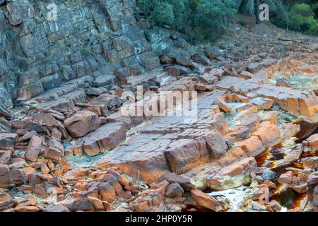 Rio Tinto Canyon, Provinz Huelva, Andalusien, Spanien Stockfoto