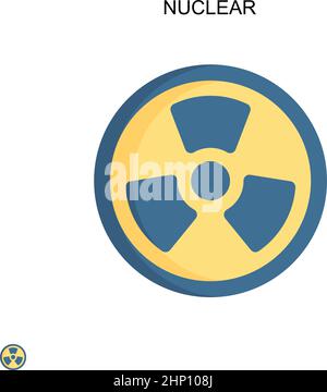 Einfaches Vektor-Symbol für Kernenergie. Illustration Symbol Design-Vorlage für Web mobile UI-Element. Stock Vektor