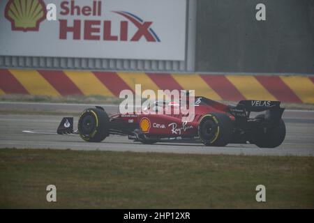 #16 Charles Leclerc, Scuderia Ferrari während der Shakedown mit dem neuen Ferrari F1-75 für die Saison 2022 F1, 18. Februar 2022 Stockfoto