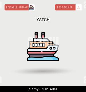 Einfaches Vektorsymbol „Yatch“. Stock Vektor