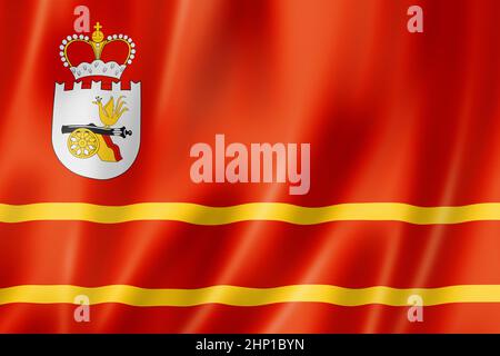 Smolensk Staat - Oblast - Flagge, Russland winken Banner Sammlung. 3D Abbildung Stockfoto