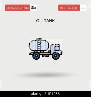 Einfaches Vektorsymbol für den Öltank. Stock Vektor