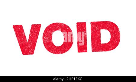 Vektor-Illustration des Wortes Void in roter Tinte Stempel Stock Vektor